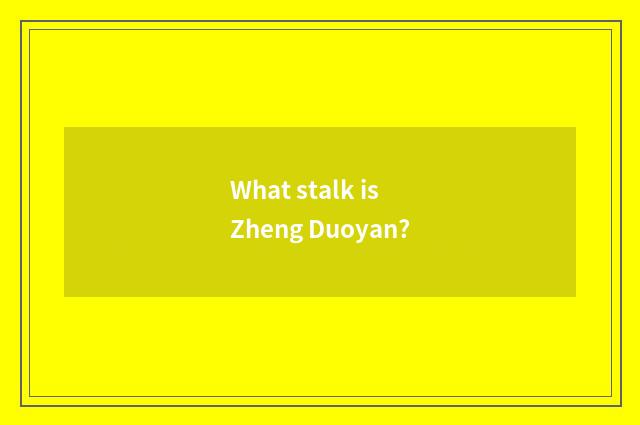What stalk is Zheng Duoyan?