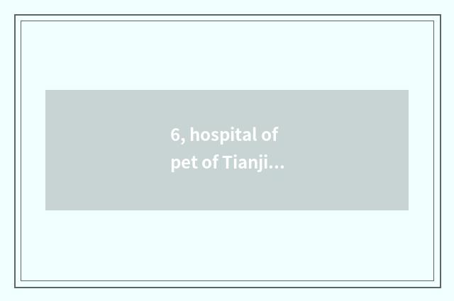 6, hospital of pet of Tianjin town where home is pretty good?