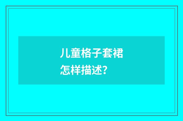 儿童格子套裙怎样描述？