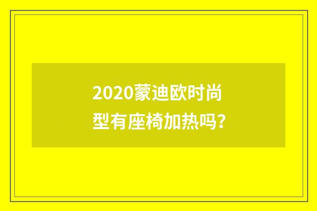 2020蒙迪欧时尚型有座椅加热吗？