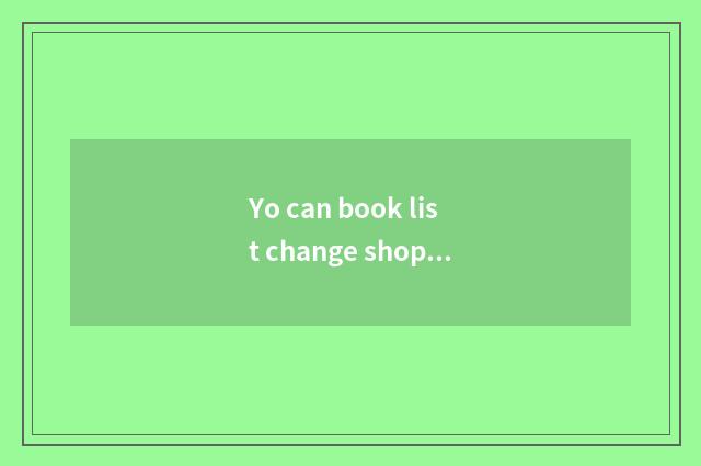 Yo can book list change shopwindow to sell goods?