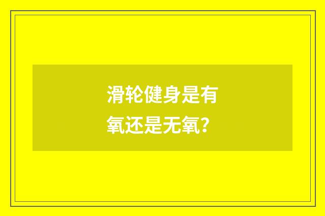 滑轮健身是有氧还是无氧？