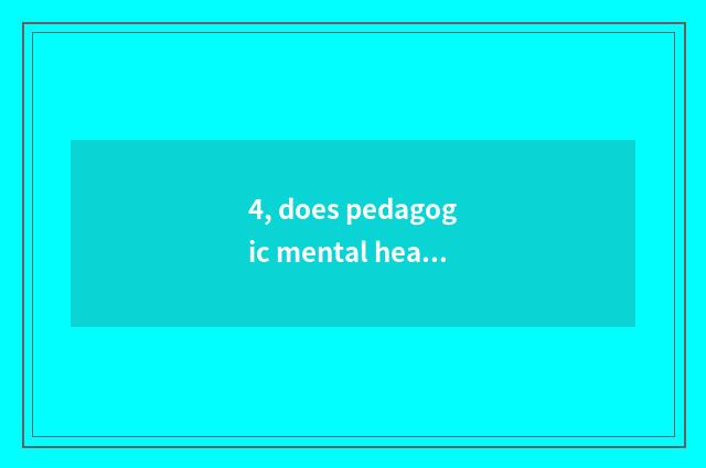 4, does pedagogic mental health groom catchphrase?