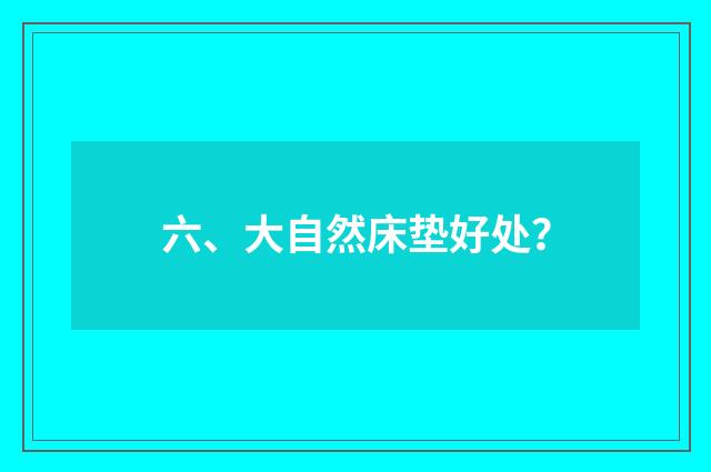 六、大自然床垫好处?