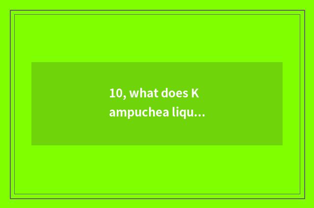 10, what does Kampuchea liquor have?