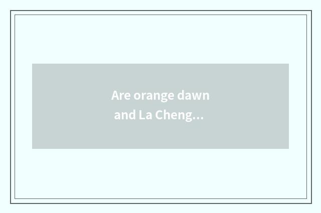 Are orange dawn and La Chenguang distinguished?