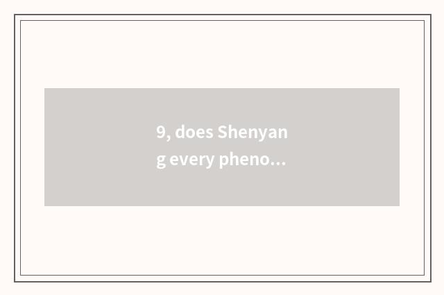 9, does Shenyang every phenomenon assemble stop business?