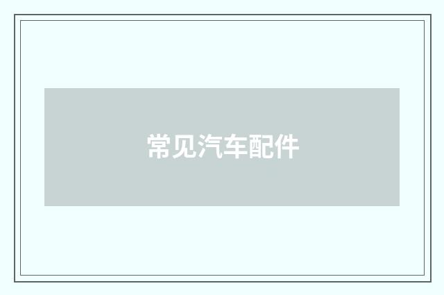 常见汽车配件