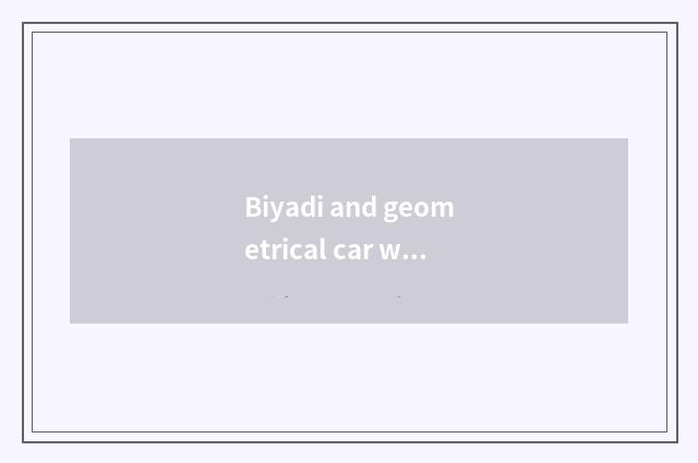 Biyadi and geometrical car which good?