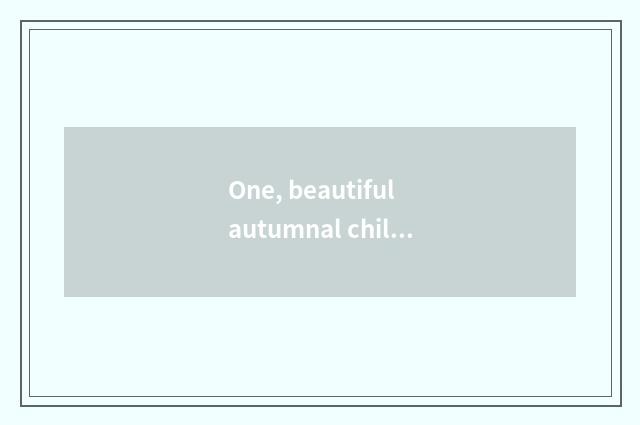 One, beautiful autumnal children picture?