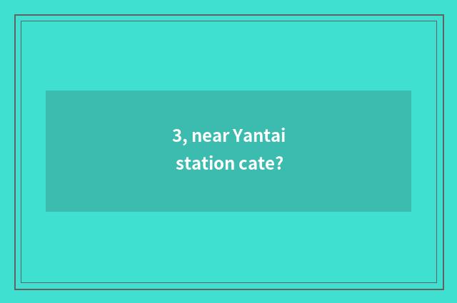 3, near Yantai station cate?