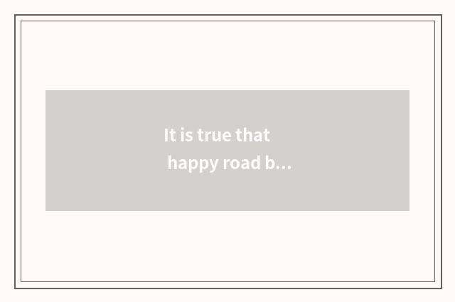 It is true that happy road brushs travel sheet?