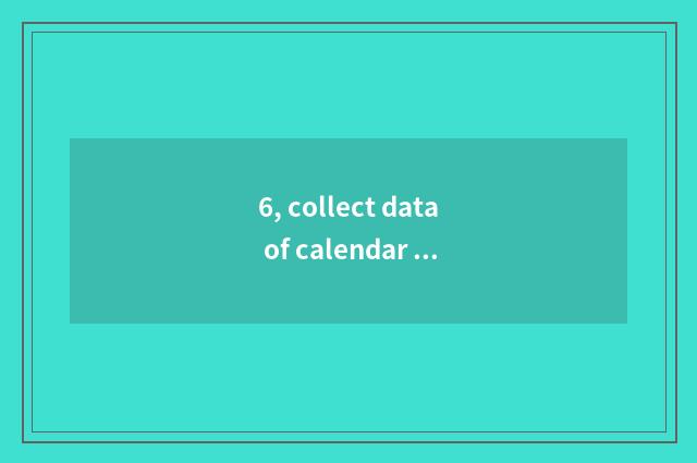 6, collect data of calendar of the finance and economics that connect a network 