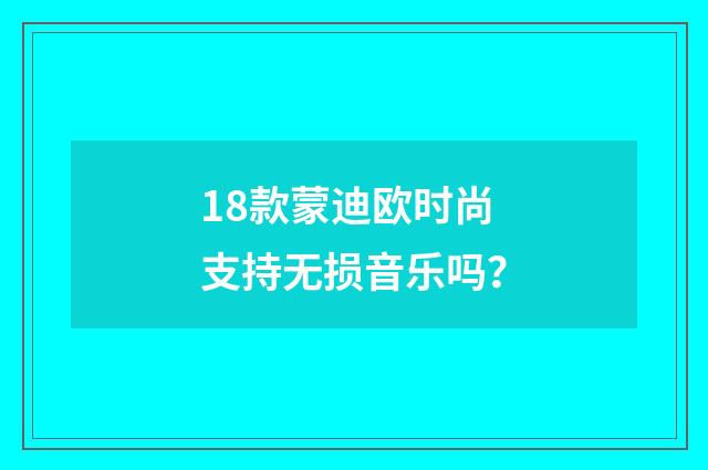 18款蒙迪欧时尚支持无损音乐吗？
