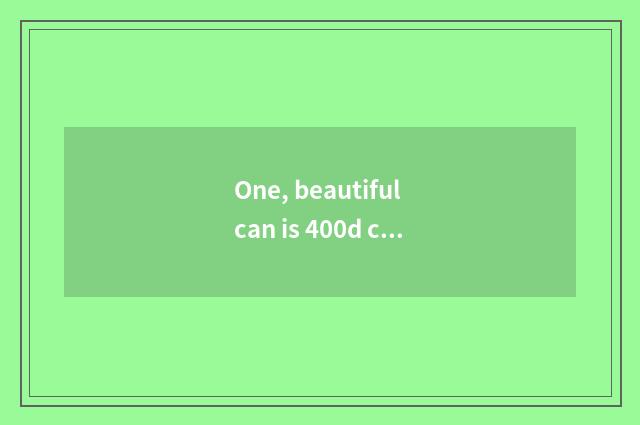 One, beautiful can is 400d connected on Usb?