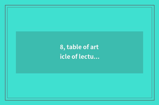 8, table of article of lecture of knowledge of fitness of woman red-letter day?