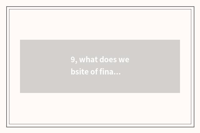 9, what does website of finance and economics have?