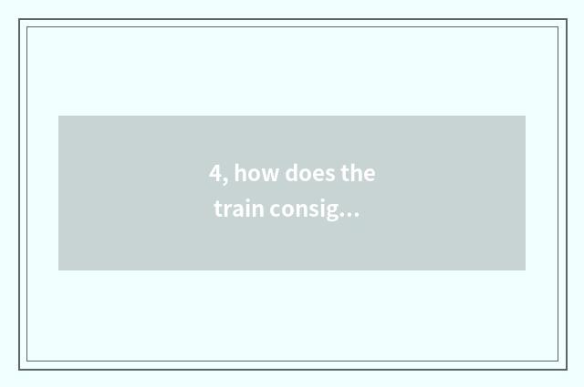 4, how does the train consign pet?