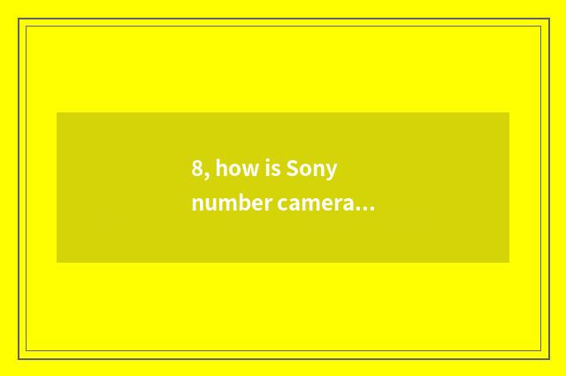 8, how is Sony number camera set when setting, take a picture?