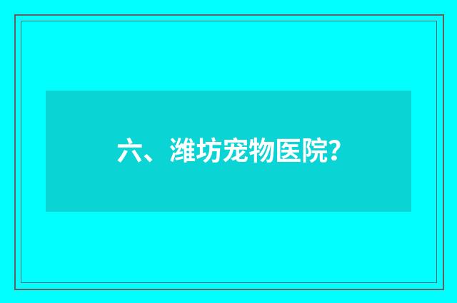 六、潍坊宠物医院？