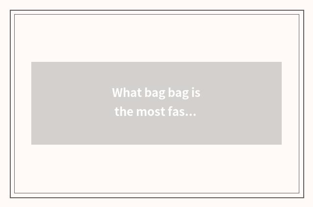 What bag bag is the most fashionable?