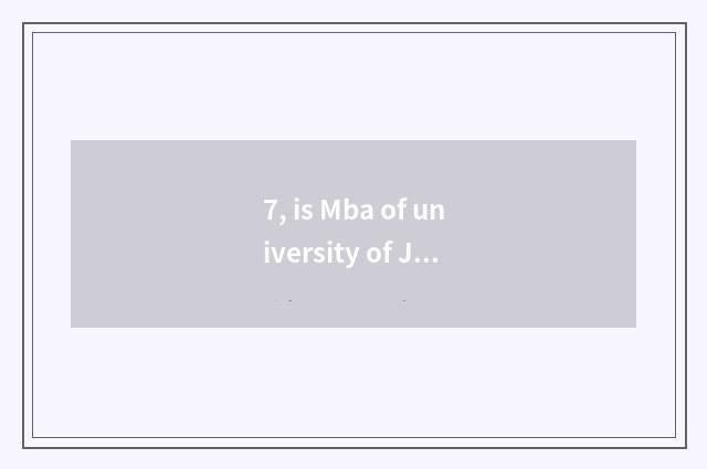 7, is Mba of university of Jiangsu science and technology tuitional?