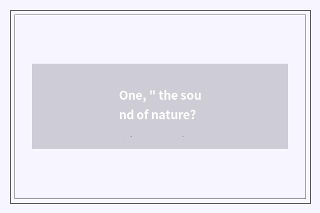 One,