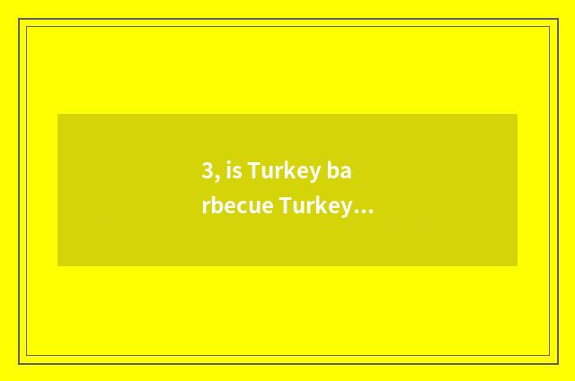 3, is Turkey barbecue Turkey special local product?