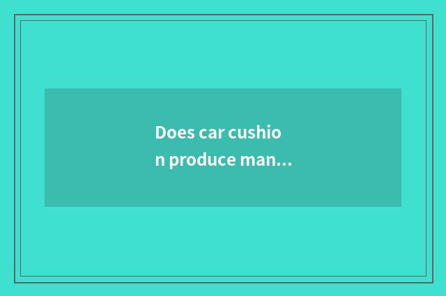 Does car cushion produce manufacturer?