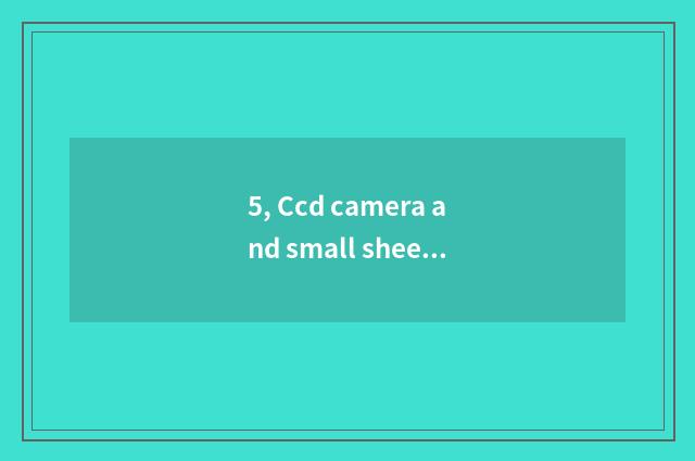 5, Ccd camera and small sheet which good?