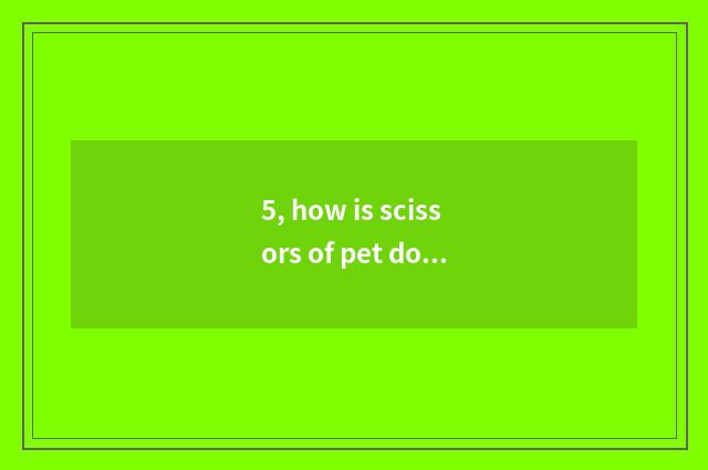 5, how is scissors of pet dog poodle taken?