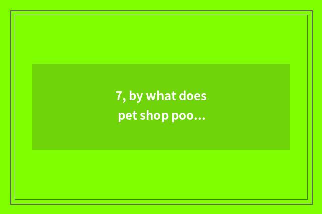 7, by what does pet shop poodle increase price?