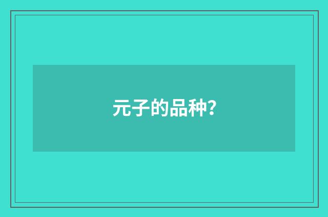 元子的品种？