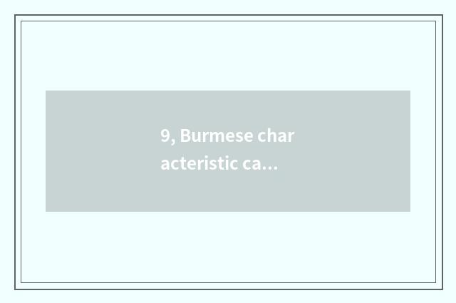 9, Burmese characteristic cate?