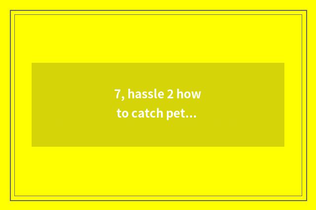 7, hassle 2 how to catch pet?