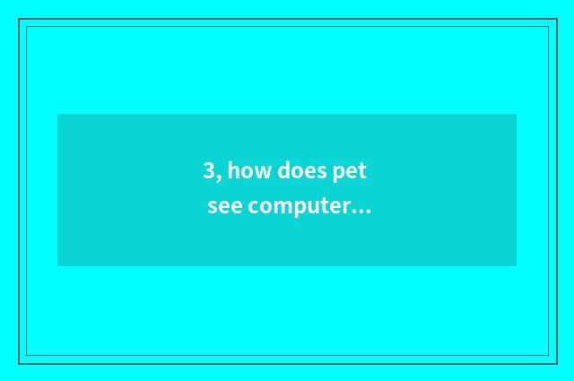 3, how does pet see computer edition do not play again and again?