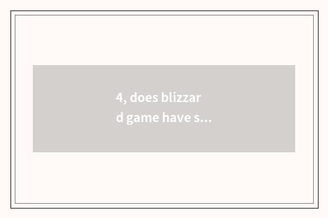 4, does blizzard game have stand-alone?