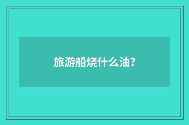 旅游船烧什么油？