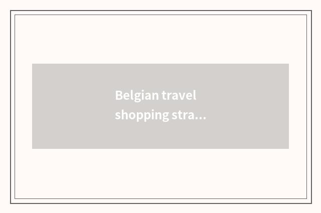 Belgian travel shopping strategy? Go it what Belgian travel buys is good that wh