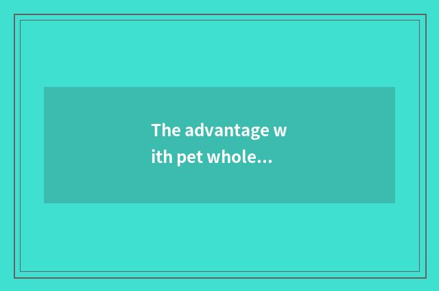 The advantage with pet wholesale dress