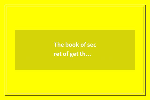 The book of secret of get the upper hand of of ground booth cate