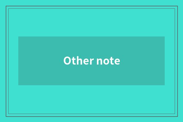 Other note