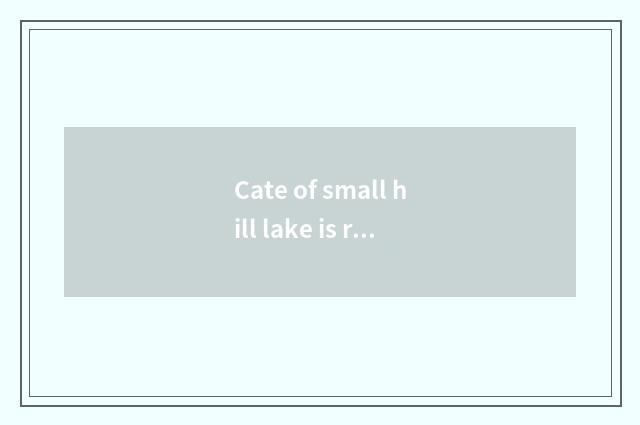 Cate of small hill lake is recommended
