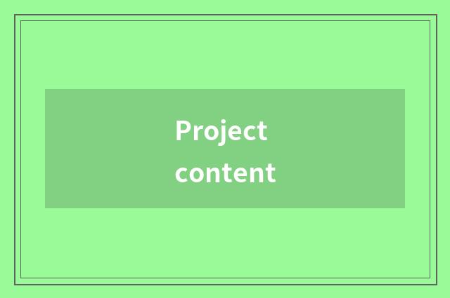 Project content
