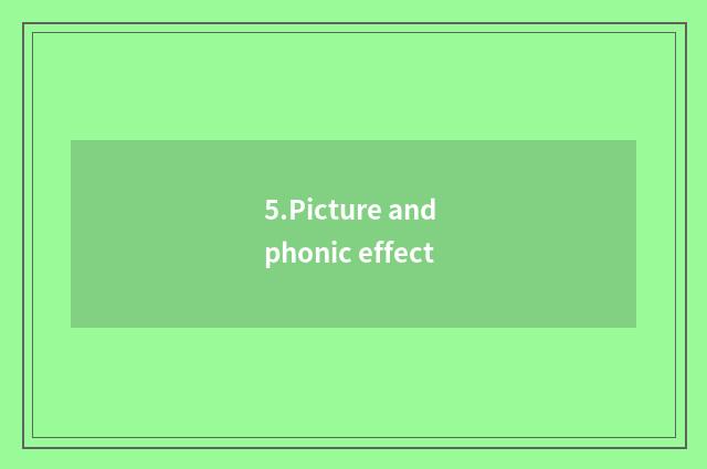 5.Picture and phonic effect