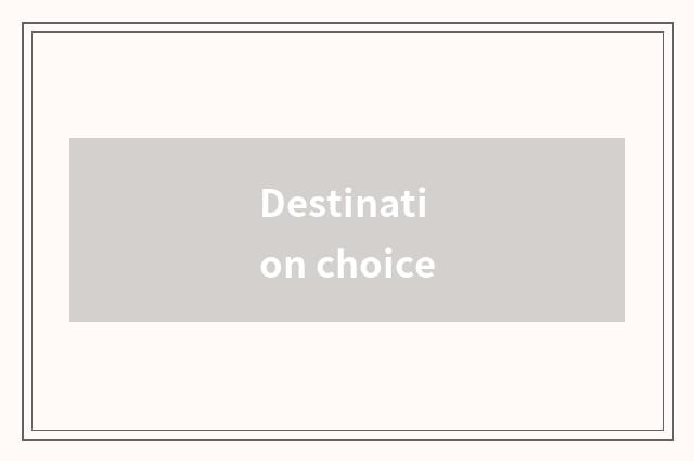 Destination choice