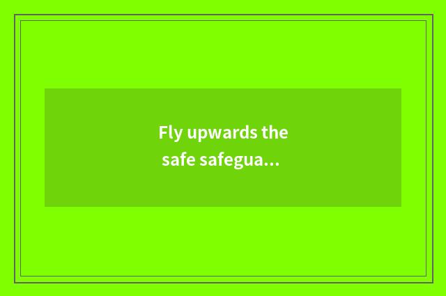 Fly upwards the safe safeguard of travel
