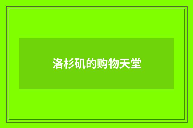 洛杉矶的购物天堂