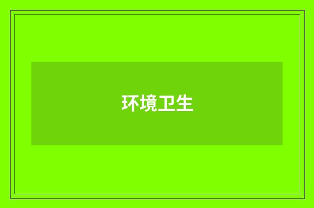 环境卫生