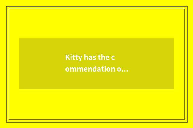 Kitty has the commendation of complete works of setting-up exercise of oxygen th